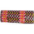 Pochette wax, imprimé noir/rose/jaune